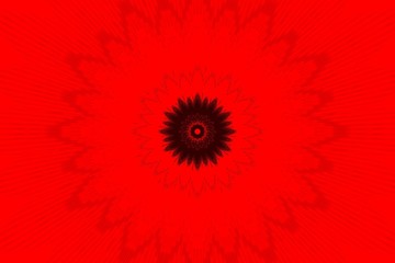 background red kaleidoscope flower pattern. intricate.