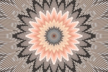 brown flower pattern floral kaleidoscope. graphics hypnotic.