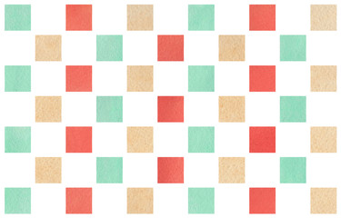 Watercolor geometrical pattern.