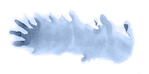Fototapeta premium Abstract watercolor background hand-drawn on paper. Volumetric smoke elements. Blue, Navy Peony color. For design, web, card, text, decoration, surfaces.