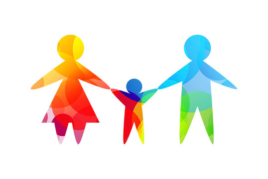 icona, famiglia, protezione, assicurazione, infanzia