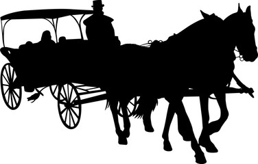 vintage carriage silhouette