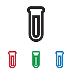 Test tube vector icon