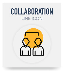 COLLABORATION LINE ICON