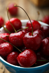 Fresh cherry in the bowl