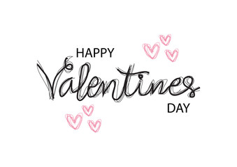 Romantic Inscription for Valentine's love day greeting card, banner, poster. Greeting card.