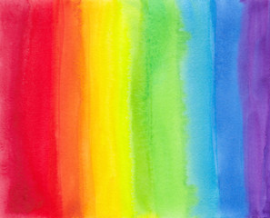 rainbow watercolor background stripe splash.illustration for wedding invitation, greeting or birthday ,banner, tag, label, logo and text.color like yellow,orange, red, blue, green, violet, pink, 