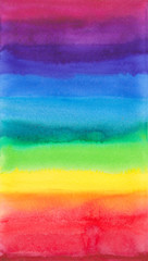 rainbow watercolor background stripe splash.illustration for wedding invitation, greeting or birthday ,banner, tag, label, logo and text.color like yellow,orange, red, blue, green, violet, pink, 