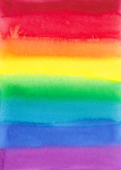 Obraz premium rainbow watercolor background stripe splash.illustration for wedding invitation, greeting or birthday ,banner, tag, label, logo and text.color like yellow,orange, red, blue, green, violet, pink, 