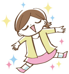 スッキリした女性　イラスト