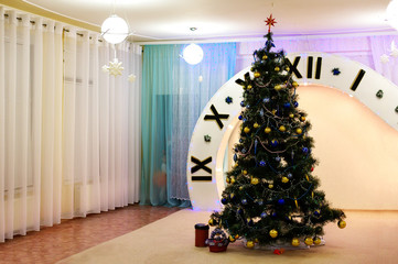 christmas tree in living room