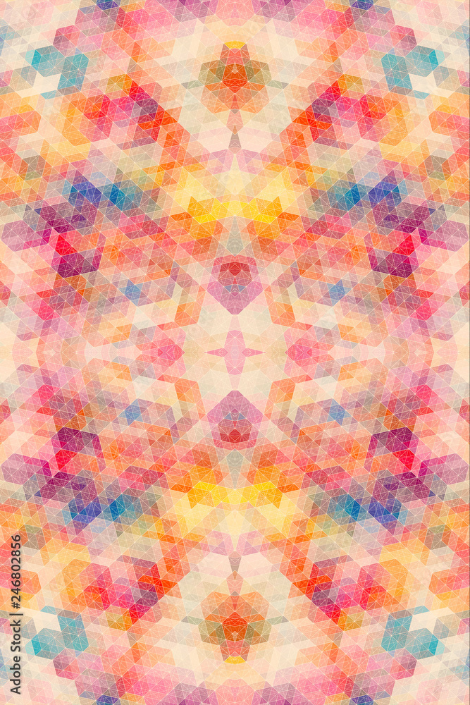Aufkleber abstract multicolored 3d computer unique glowing fractals patterns background