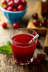 Refreshing cherry drink