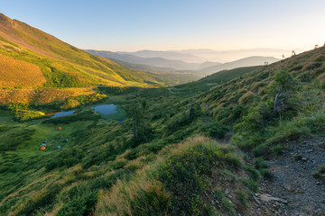 Tourist resort and skiing grounds Drahobrat with mountain slopes, lakes and lifts that are in the territory of the Carpathian Biosphere Reserve.