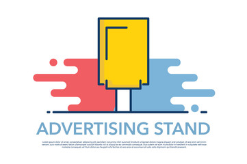 ADVERTISING STAND ICON CONCEPT