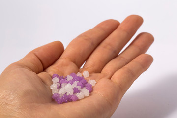 Kompeito in the palm of the hand