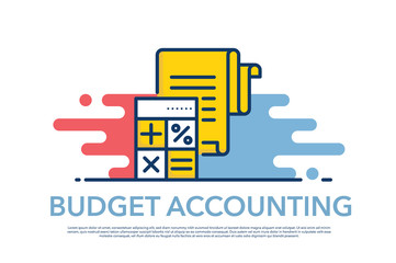 Fototapeta premium BUDGET ACCOUNTING ICON CONCEPT