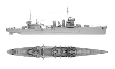 warship in gray © petrovk