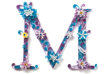 Frozen Christmas paper alphabet letter