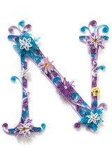 Frozen Christmas paper alphabet letter