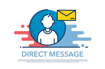 DIRECT MESSAGE ICON CONCEPT
