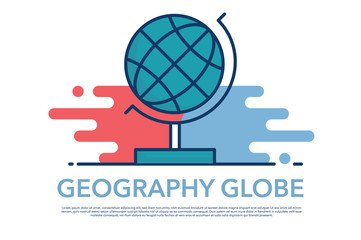 GEOGRAPHY GLOBE ICON CONCEPT