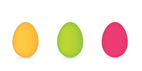 colorful eggs in a row- vector illustration