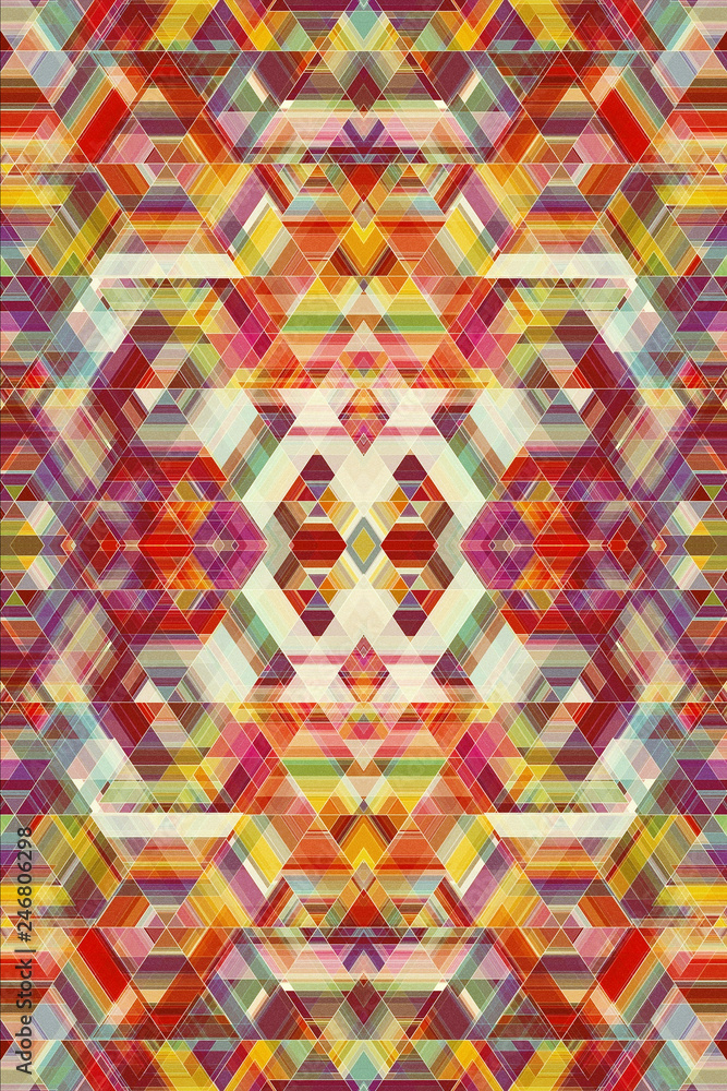 Aufkleber abstract 3d computer generated bright colorful fractals patterns artwork