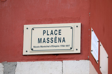 French Street Plate Of Place Massena In Nice