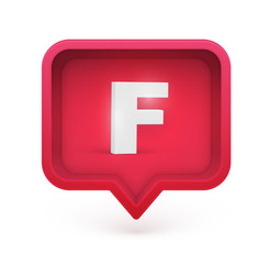 Fototapeta premium 3D character in a speech bubble, vector illustration