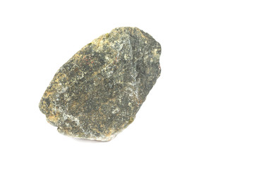 Basalt rock From industrial plants isolate on white background
