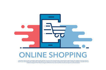 ONLINE SHOPPING ICON CONCEPT