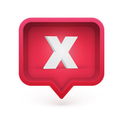 3D character in a speech bubble, vector illustration