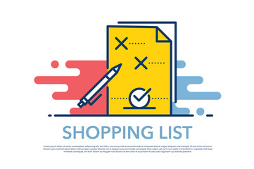 SHOPPING LIST ICON CONCEPT