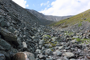 View from Kara-Turek Pass, Altai Mountains, Russia
