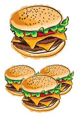 cheeseburger illustration