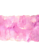 Abstract pink and purple watercolor hand painting on paper background for decoration.