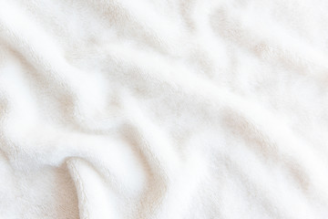White delicate soft  background of plush fabric - obrazy, fototapety, plakaty