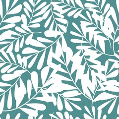 Tropical pattern, vector floral background. palm leaves seamless pattern,