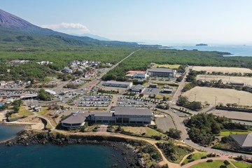 桜島レインボービーチの空撮