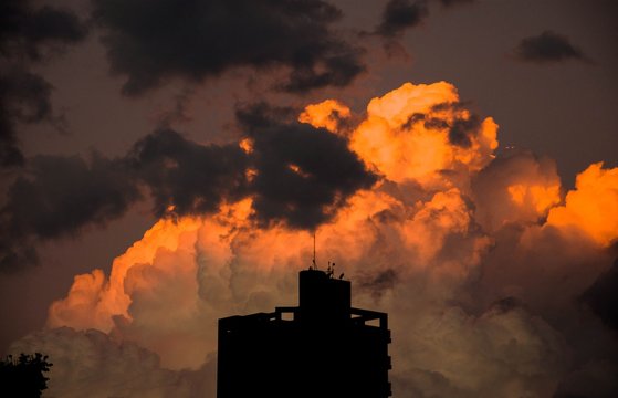 sky with storm in the late afternoon, bear face cloud