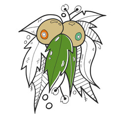 Free hand drawing of flower design