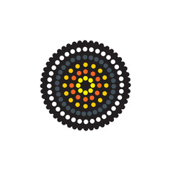 Aboriginal art logo design vector template