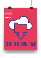 CLOUD DOWNLOAD ICON CONCEPT