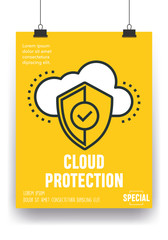 CLOUD PROTECTION ICON CONCEPT