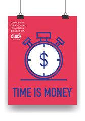 TIME IS MONEY ICON CONCEPT