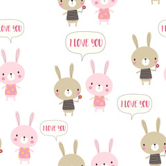 Obraz premium seamless bunny pattern