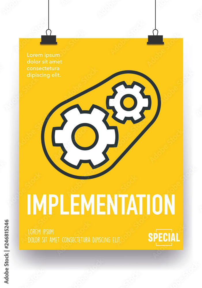 Poster implementation icon concept