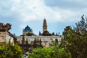 Fototapeta na wymiar View of the Temple Mount in Jerusalem - Israel