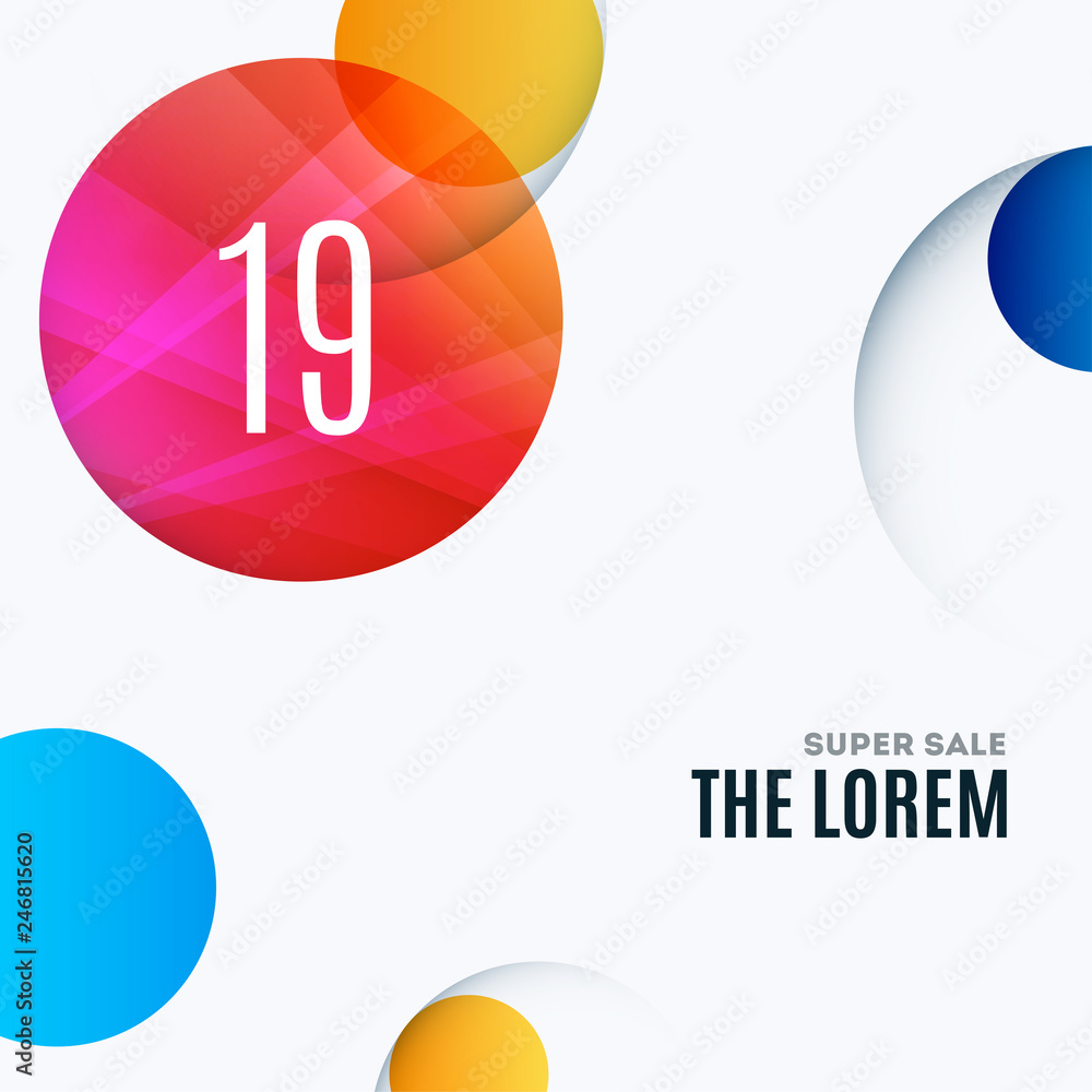 Aufkleber abstract design of vector elements for graphic template. modern background. colourful smooth circles